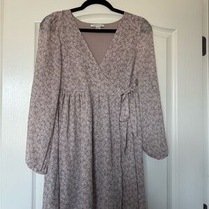 American Eagle Floral Wrap Dress in Lavender || Size XS